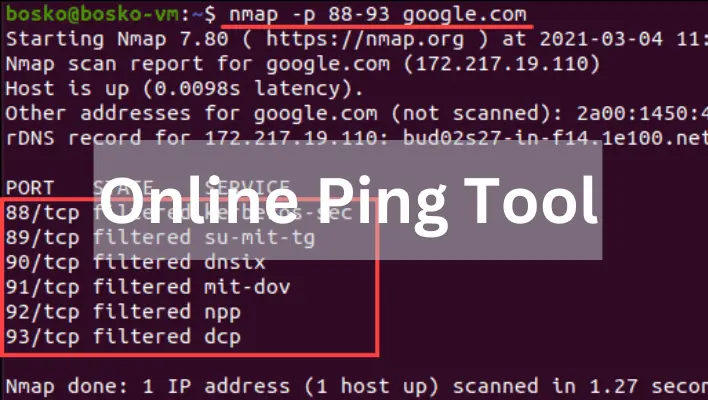 Online Ping Website Tool