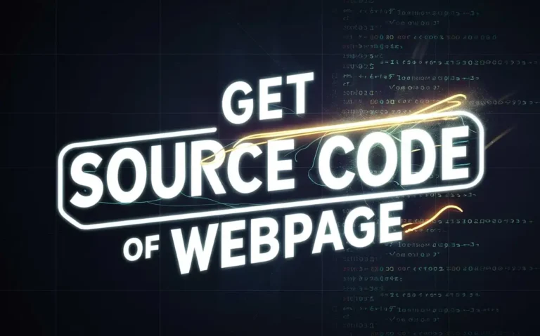 Get Source Code of Webpage