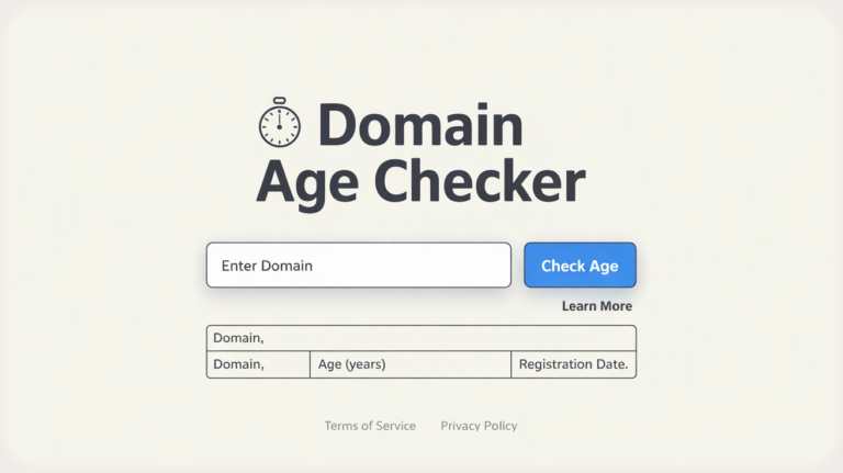 Domain Age Checker